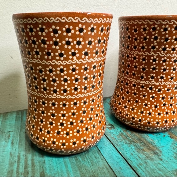 Studio Art Handleless Pottery Mug Tea Cup Tumblers Set of 4 - Picture 6 of 9